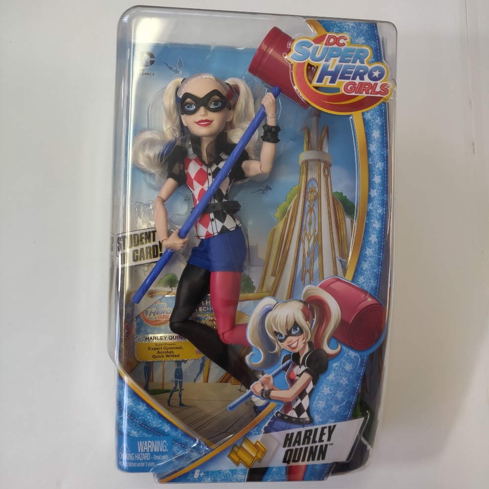 New DC Super Hero Girls Harley Quinn Mattel Action Doll Toy ID Card